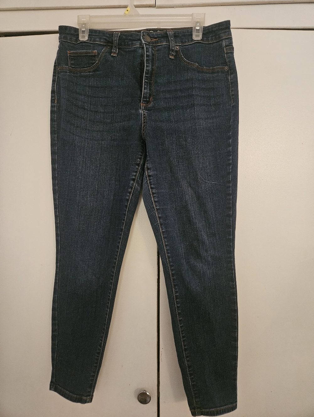 Dark Wash Skinny Jeans, Sz 12